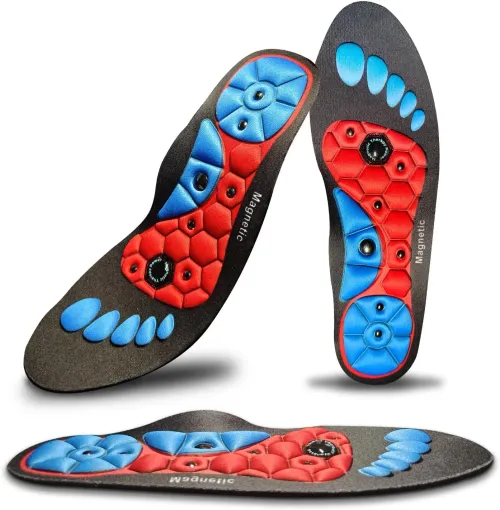 Magnetic Sports Shoe Insoles Orthopedic Shoes Inserts EVA Foot Massage Comfortable Arch Support Insoles for Men Women Fitness