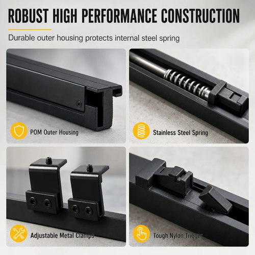 Sliding Barn Door Soft Close Mechanism POM Material Track Buffer Damper Kit with No-Drill Installation