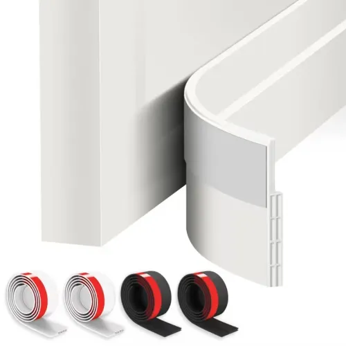 2PCS 1M x 50mm Door Bottom Seal Strip, Premium Weather Stripping Door Sweep, Energy Saving Door Seal, Block Cold Air Dust Noise Insect, Easy To Install, For Interior & Exterior Doors