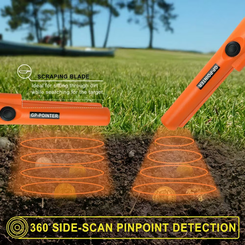 Professional Treasure Hunter Pointer Handheld Metal Detector Finder Pinpointer Probe Pinpointing Waterproof 360 Side Scan