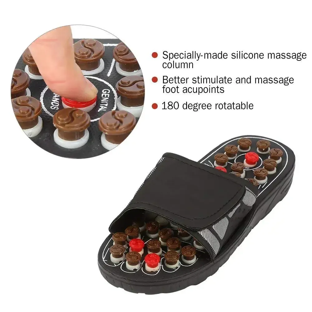 Foot Massage Slippers Silicone Sole Activation With Elastic Rubber Bumps Summer Sandals Suitable For Office Or Home Use