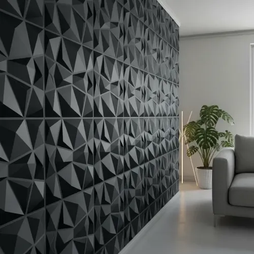 3D diamond pattern waterproof self-adhesive wall panel
