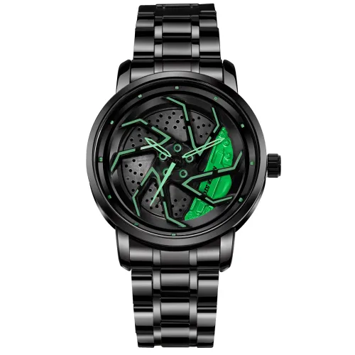 NS Blade Wheel Caliper Men's Quartz Belt Watch - Creative Design Unisex Wristwatch