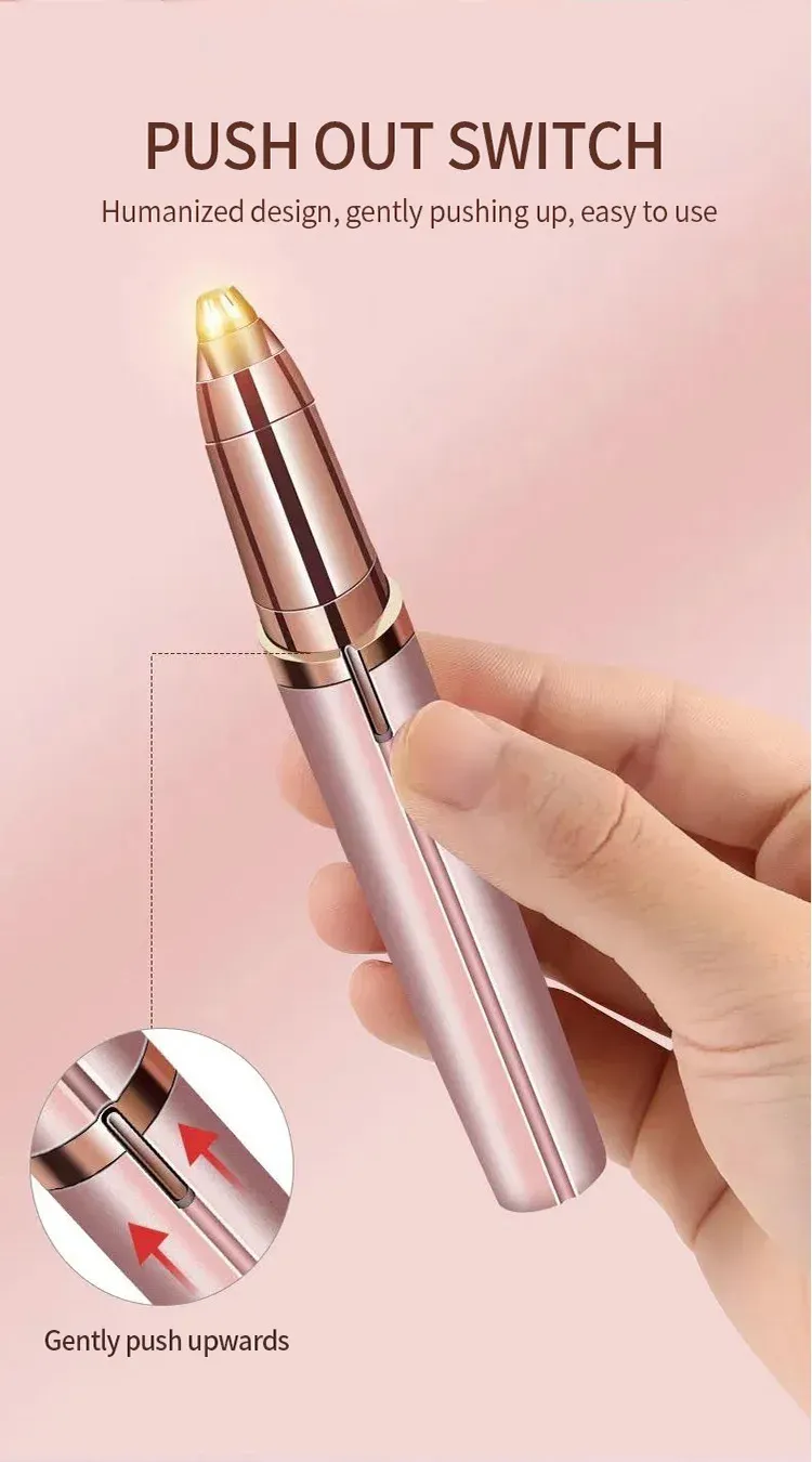 2026 New Electric Eyebrow Trimmer Pen Automatic Hair Removal Razor for Women Men Facial Shaver Beauty Tool Epilator