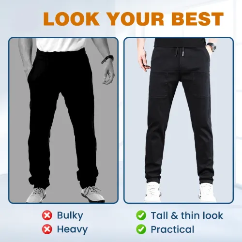 High Stretch Multi-pocket Durable Cargo Pants Men Skinny Sweatpants Solid Color Casual Work Outdoor Joggers Trousers