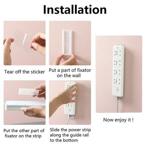 Adhesive Punch-free Socket Holder（8 pack）