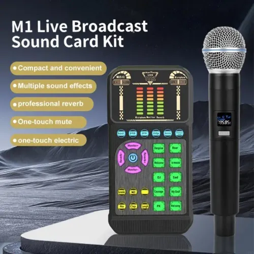 Professional USB Sound Card For Live Streaming Studio Recording With Noise Cancellation And Plugs Play Compatibility