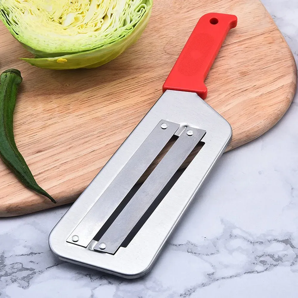 2PCS Cabbage Kitchen Knife Stainless Steel Dual Blades Peeling Tool Kitchen Vegetable Fruit Cutter Slicer Chopper Household Gadgets