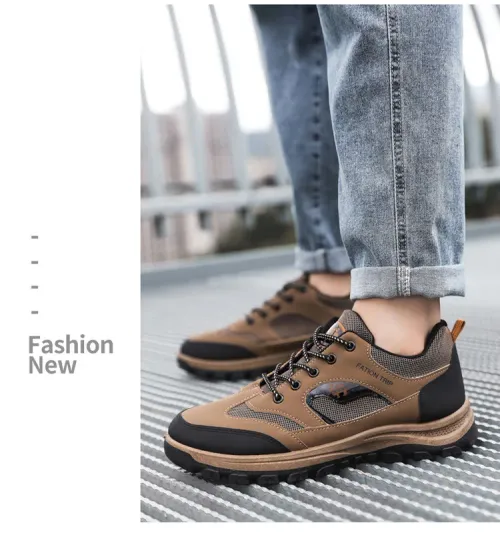 2026 Men Casual Sports Leather Outdoor Fashion Shoes Lightweight Sneakers Shoes