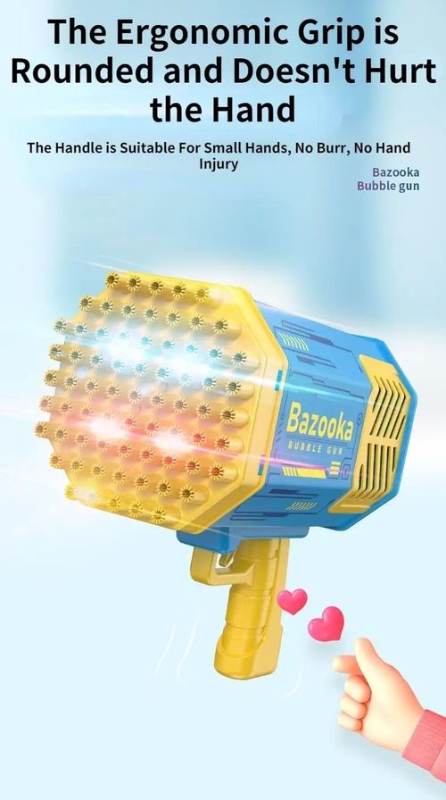 Holes Bubble Bazooka Machine Gun LED Light Bubble Blaster Toy Summer Outdoor Playing Activity Party Wedding Birthday Gift