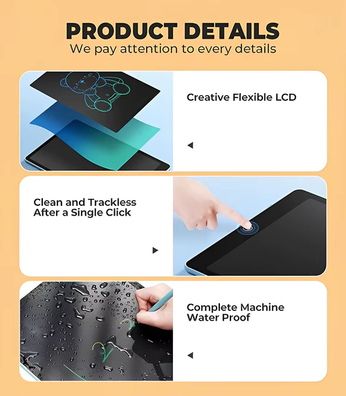 LCD Writing Tablet, 10 Inch Colorful Digital ewriter Electronic Graphics Tablet