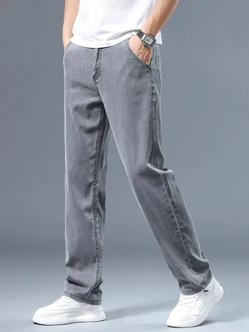 Business and leisure ice silk pants Non-iron Wrinkle-free
