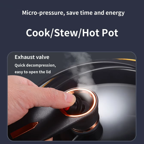 8L Ceramic Enamel Micro-Pressure Pot (28cm Large-Capacity Non-Stick Stew Pot)
