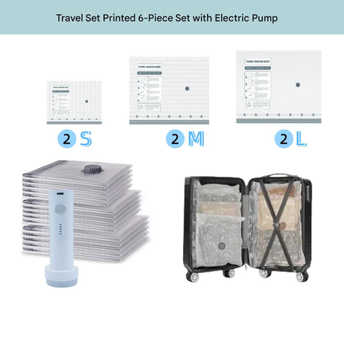 🔥Black-Friday-Mega-Angebot – 50 % Rabatt!🔥Reise-Vakuum-Storagebeutel & tragbares Pump-Set