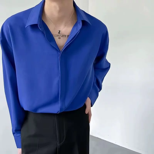 Mens New Premium Long Sleeve Linen Shirts Breathable Cotton Tops Elegant Lapel Button Hawaiian Tees Perfect Wear for Modern Men