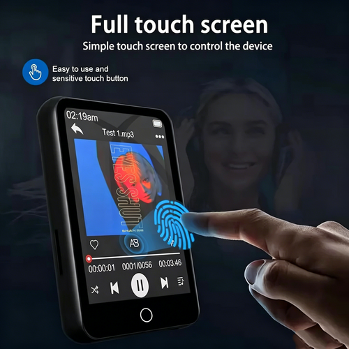 No Wi Fi playback for audio and video -3.0-inch MP3 MP4 music player, touch screen, FM e-book