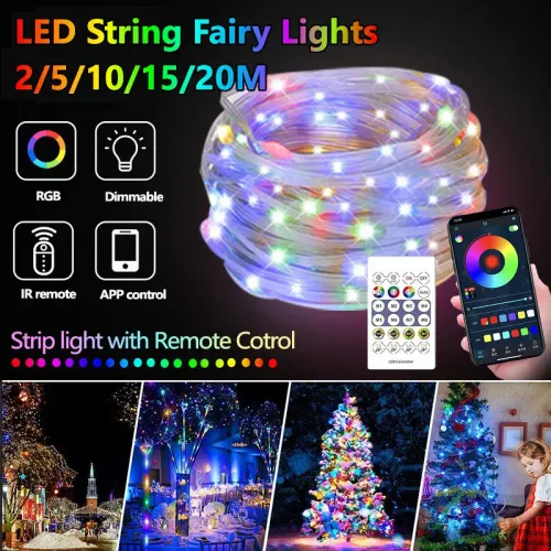 Voice-controlled USB light with Bluetooth remote control, colorful decoration, atmosphere modeling DIY