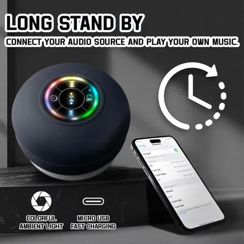 Waterproof Bluetooth Speaker Wireless Speaker With Suction Grip