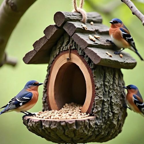 Outdoor bird feeder for garden decoration
