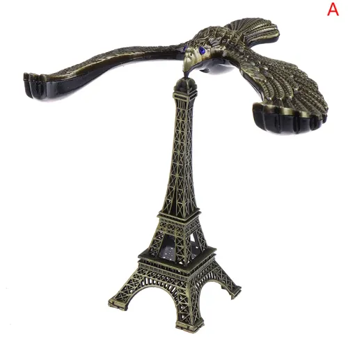 Creative Suspension Anti Gravity Balance Eagle Pendulum Iron Tower Model Metal Crafts Wine Cabinet Decor Gift Home Decoration