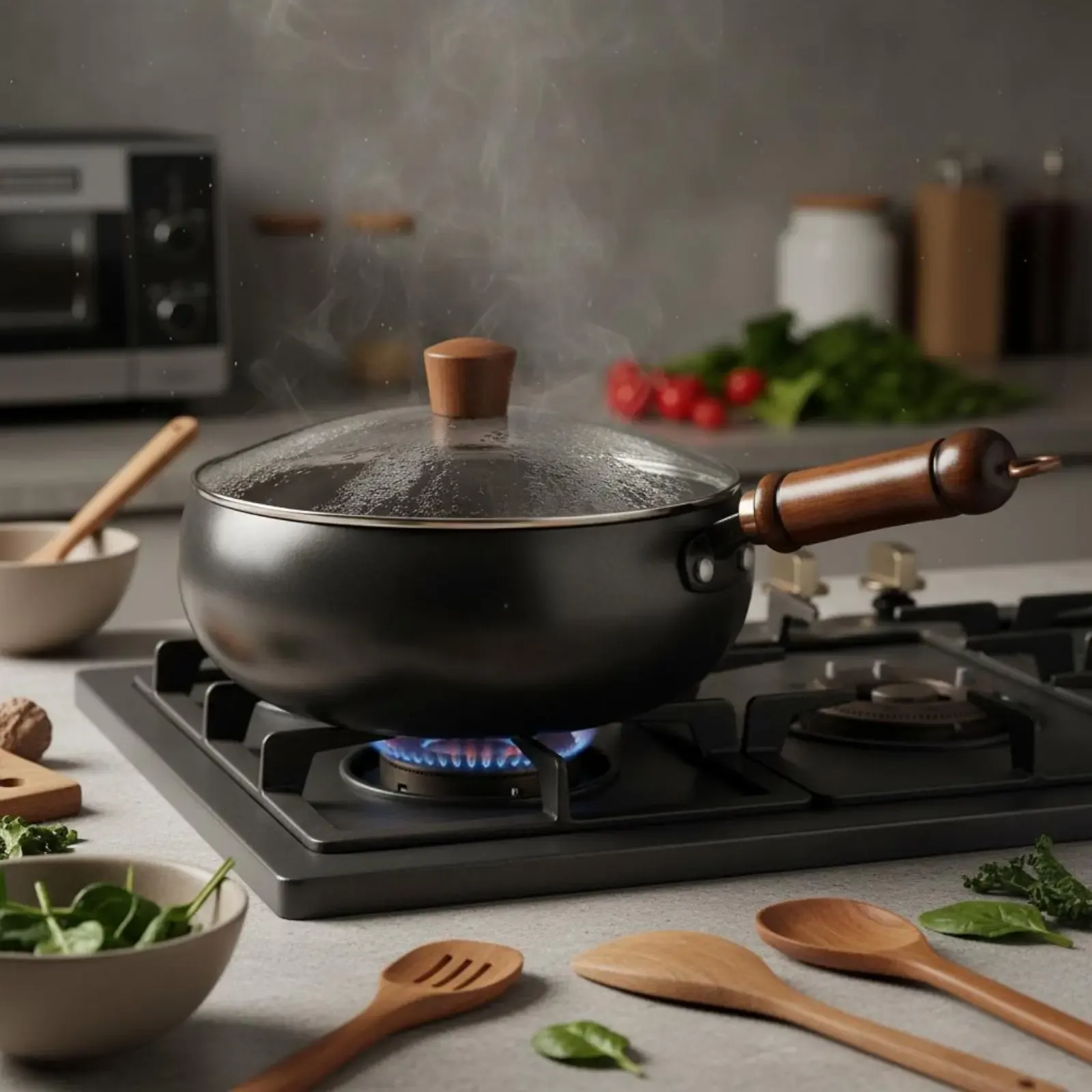 Made in Italy Traditional Iron Wok No Coating Chinese Iron Wok Deep Stir Fry Pan Large Capacity Professional Grade for Chefs