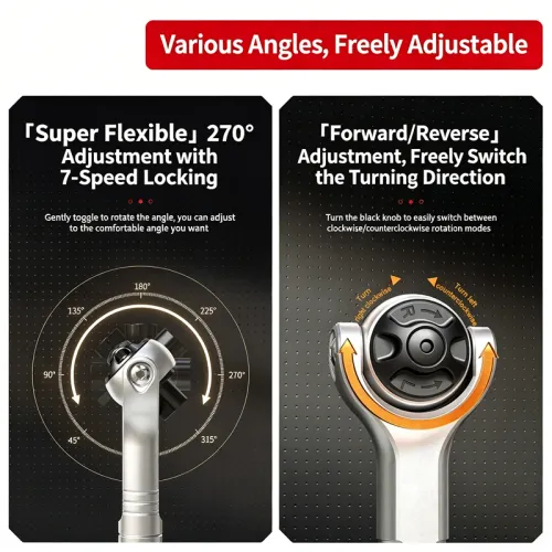 Universal ratchet wrench socket screwdriver bit dual-purpose forward and reverse magnetic high speed screwdriver repair tool