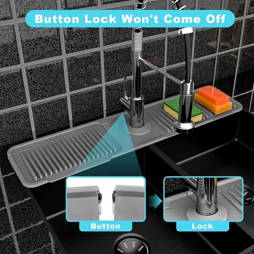 5pcs Silicone Sink Faucet Draining Mat
