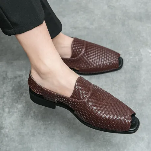 High Quality Brogue Shoes Sandals Men British Style Casual Leather Sandals For Men Yuppie Business Shoe Male