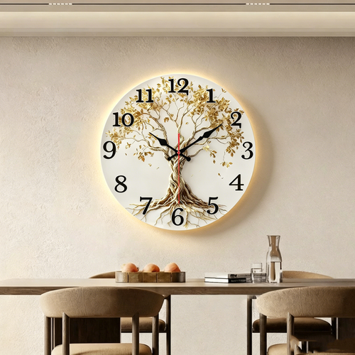 Lucky Stone Lamp Luxury Wall Clock Living Room Decoration Creative Wall Clock