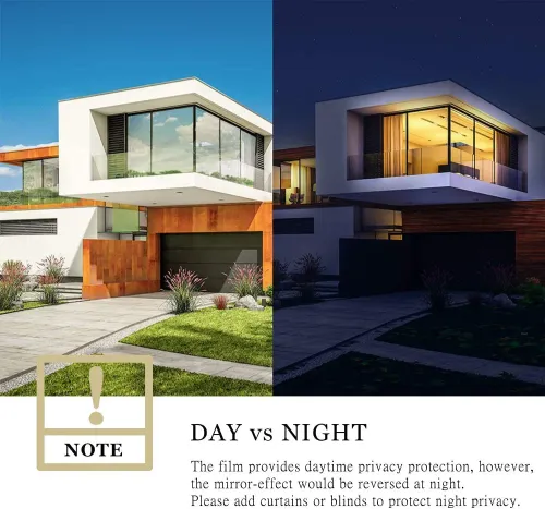 One Way Mirror Window Film Reflective Self-adhesive Glass Film Vinyl Anti UV Heat Control Sun Blocker Tinted Window Stickers
