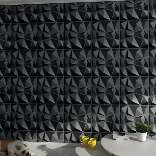 3D diamond pattern waterproof self-adhesive wall panel