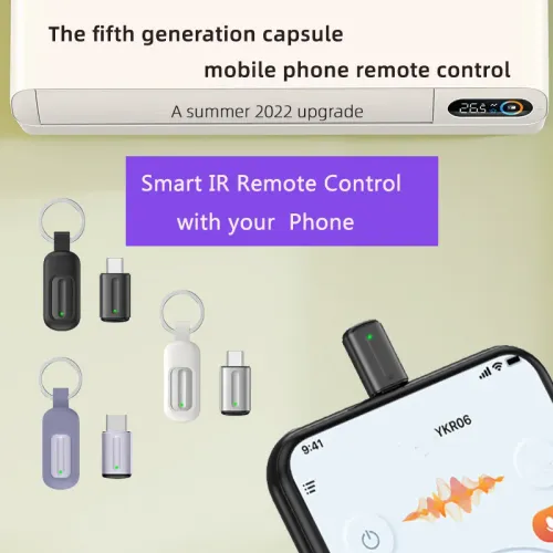 Compatible with Apple and Android Mini Remote Control Mobile Infrared Transmitter Air Conditioner TV Remote Control Type C IR Blasters Adapter for smartphone