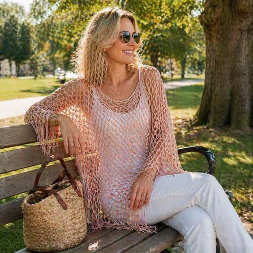 2PCS Metallic Crochet Cover-Up – Lightweight, Flowy & Effortlessly Stylish summer outfit