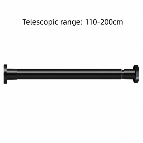 Drill-free telescopic clothes drying rod, adjustable length
