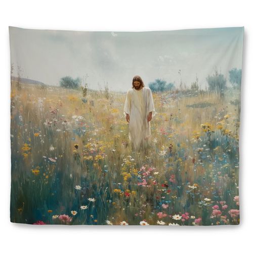 Faith Wall Hanging Tapestry for Sacred Spaces & Prayer Corners