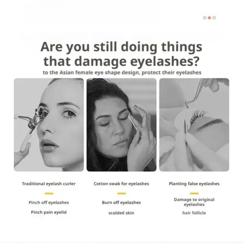 Electric eyelash Curler Long-lasting Styling Easy And Perfect Curling All Day Long Portable Electric Eyelash Curler Tool