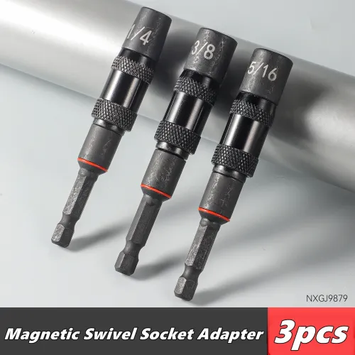 Hex Magnetic Ring Screwdriver Drill Bits Extension Rod Magnetic Swivel Quick Change Holder Drive Screw Drill Tip