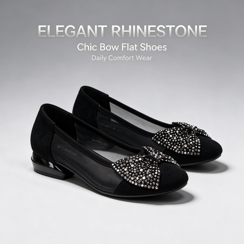 New mesh bow soft soled women's shoes