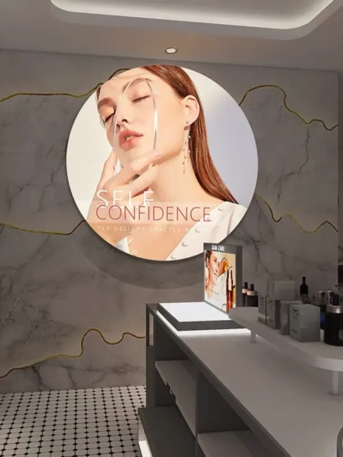 Circular borderless LED display screen, outdoor and indoor full-color irregular circular flexible advertising transparent screen