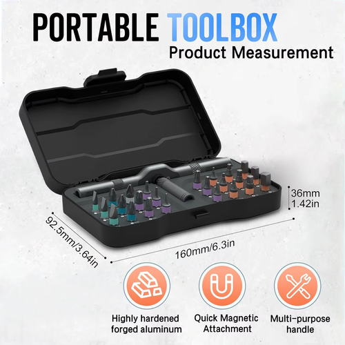 24in1 Multifunction Ratchet Screwdriver Set Multi Magnetic Bits Mini Repair Tool Kit Household Tool For PC & Desk Etc.