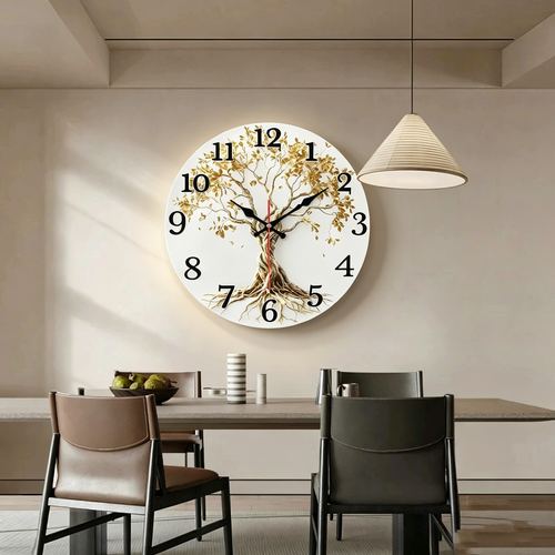 Lucky Stone Lamp Luxury Wall Clock Living Room Decoration Creative Wall Clock