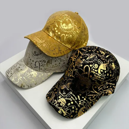 New Graffiti Baseball Cap, Gold Stamping Outdoor Hip-hop Joker Cap, Street Cool Baseball Hat, For Men And Women Sports Hat