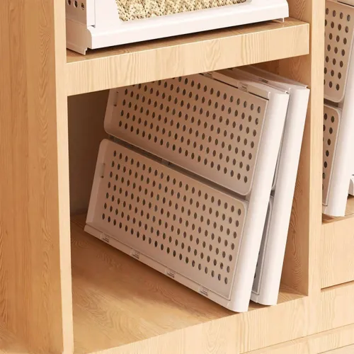 large Stackable Storage Basket Plastic Folding Closet Organizers Storage Box Wardrobe Drawer