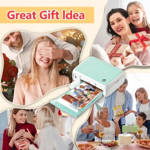 6-inch photo Instant color photo printer 300dpi desktop home sublimation paper ribbon