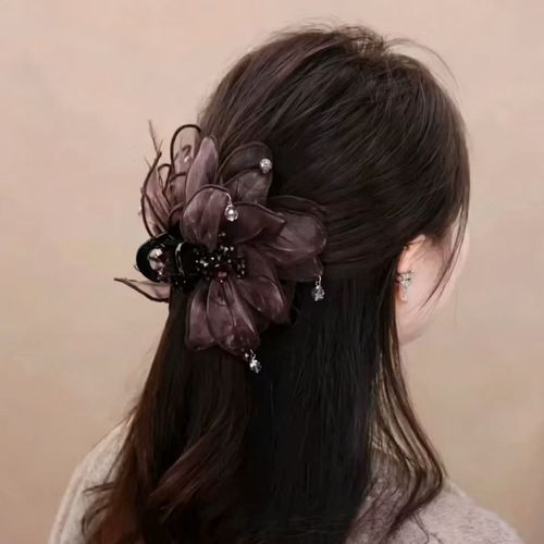 Women's Misty Feather Flower Hair Clip