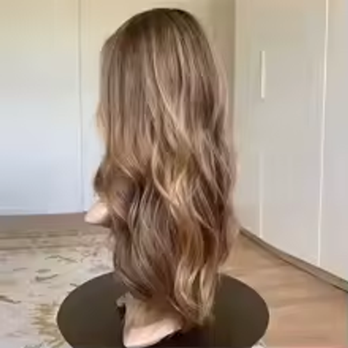 Glue Free Luxury HD Lace Wig Designed for Women Experiencing Hair Loss and for Daily Wear Natural Feel Synthetic Lace Front Wig featuring a Medium-Length Wavy Style A Beautiful Wig