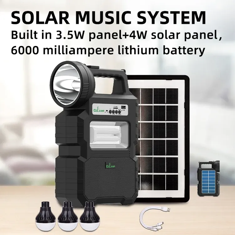 Solar Lamp + Phone Charging + Bluetooth Speaker + FMRadio - All in One Powerful Device