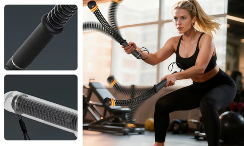 Adjustable Ropeless Battle Ropes Training(Black-A pair)