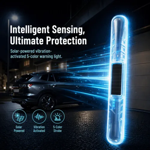 Solar Powered Solar LED Strobe Flash Light Colorful Dynamic Self-adhesive Car Anti-collision Warning Light Smart RGB