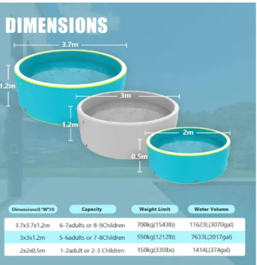 For 6 Person Inflatable Swimming Pool Big Size Inflatable Spa Drop Stitch High Quality Summer Outdoor Pool